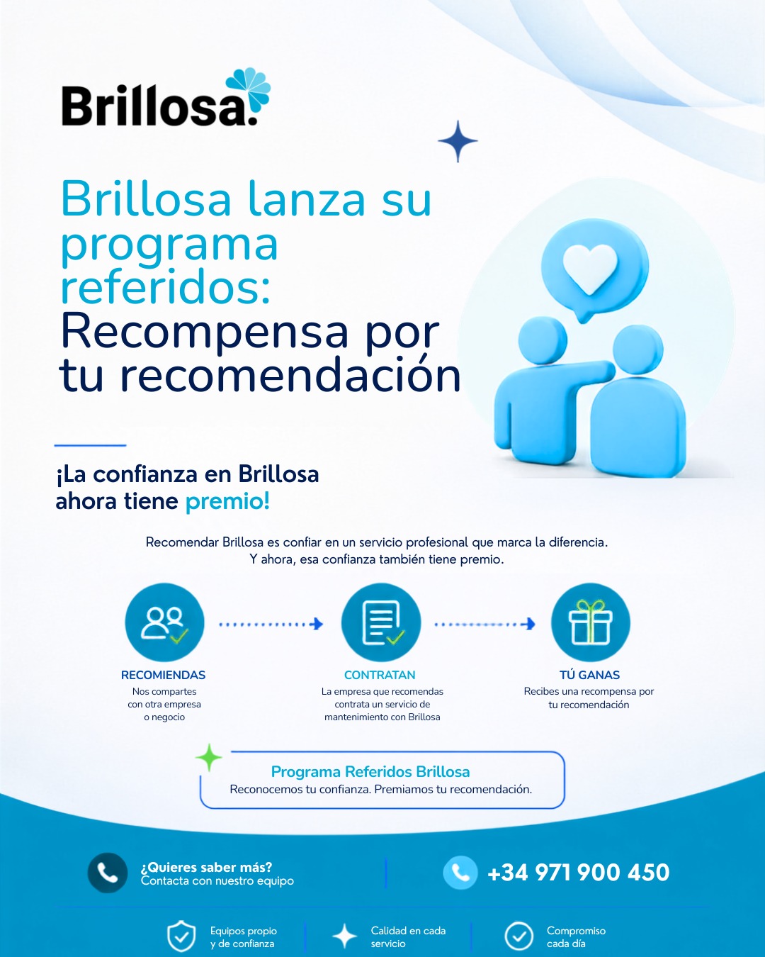 Brillosa lanza su programa referidos: recompensa por tu recomendación